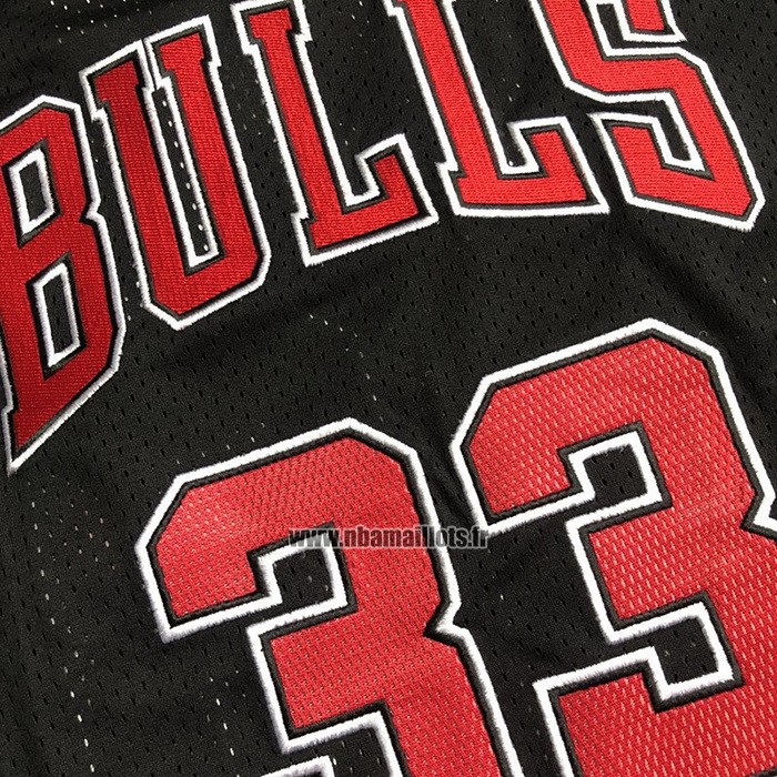 Maillot Chicago Bulls Scottie Pippen NO 33 Mitchell & Ness 1997-98 Noir